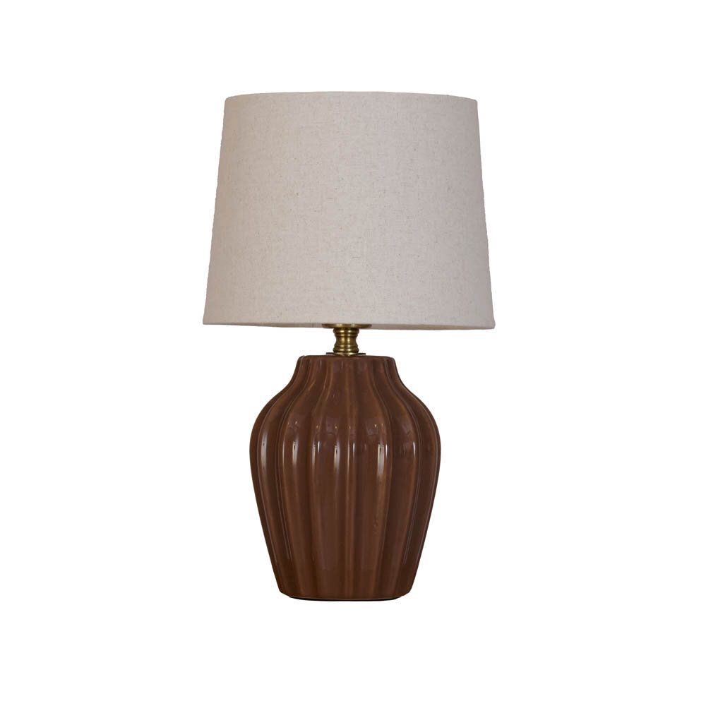 Lyon bordslampa 31 cm - Brun