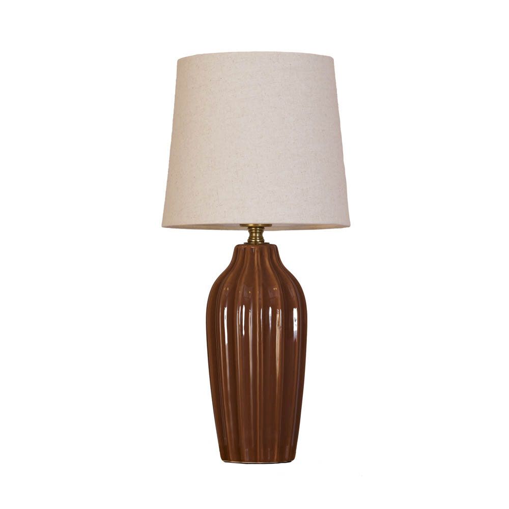 Lyon bordslampa 39 cm - Brun