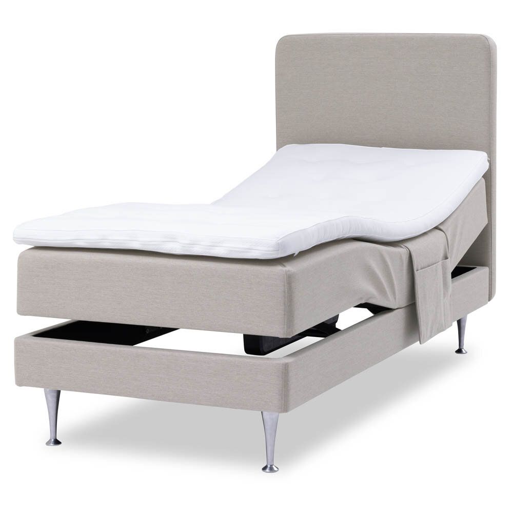 Paket: Ställbar säng Original 105x200 med bäddmadrass och sänggavel slät LED