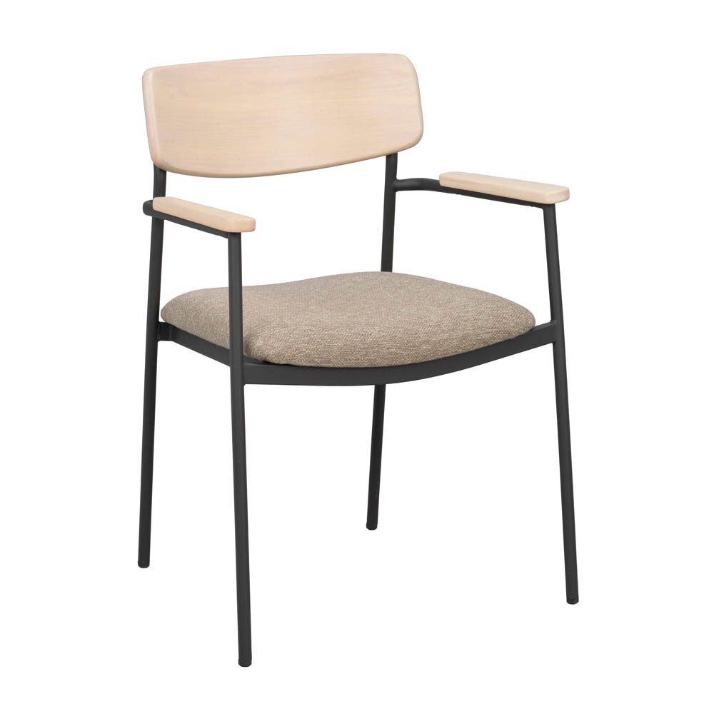 Maymont karmstol mörkbeige sits - Vitpigmenterad