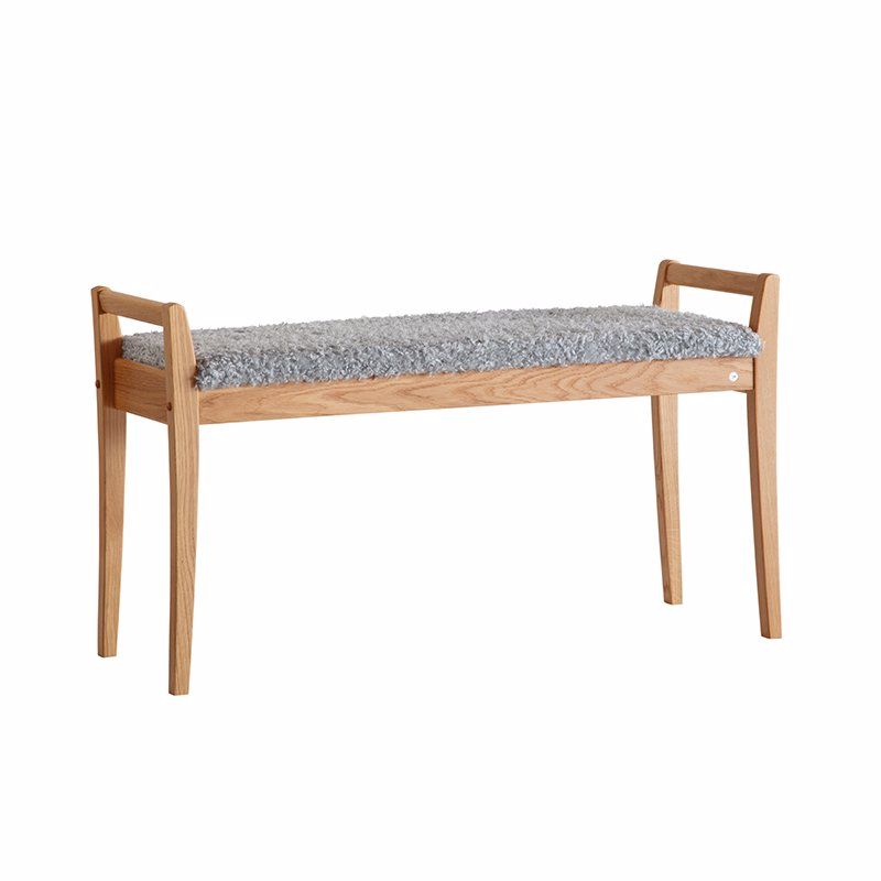 Meja Bänk Fårskinnslook Ljusgrå - Ek