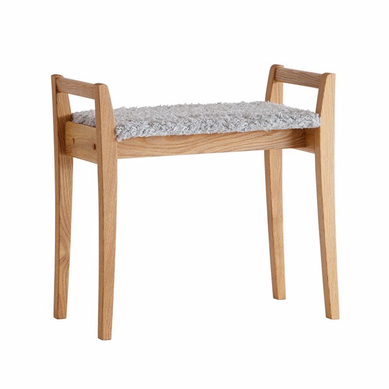 Meja Pall Fårskinnslook Ljusgrå - Ek