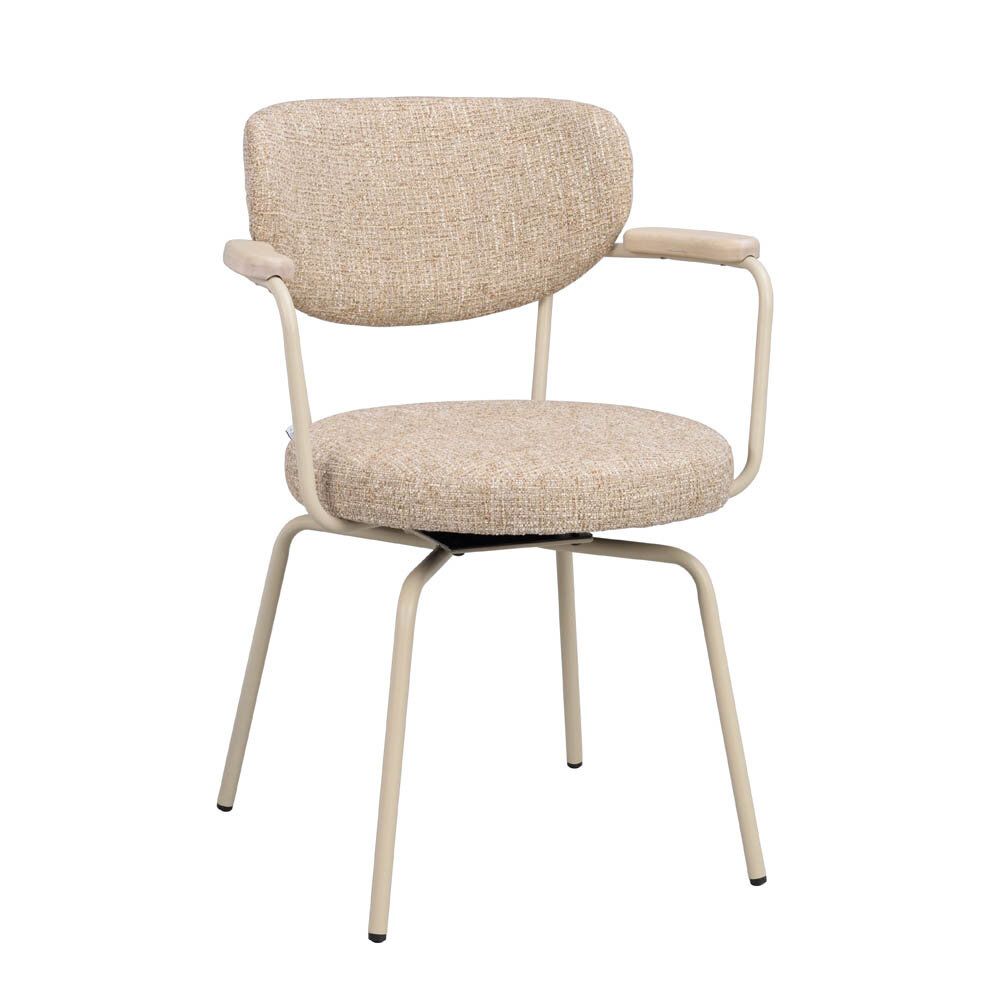 Merrick karmstol med snurrfunktion - Beige