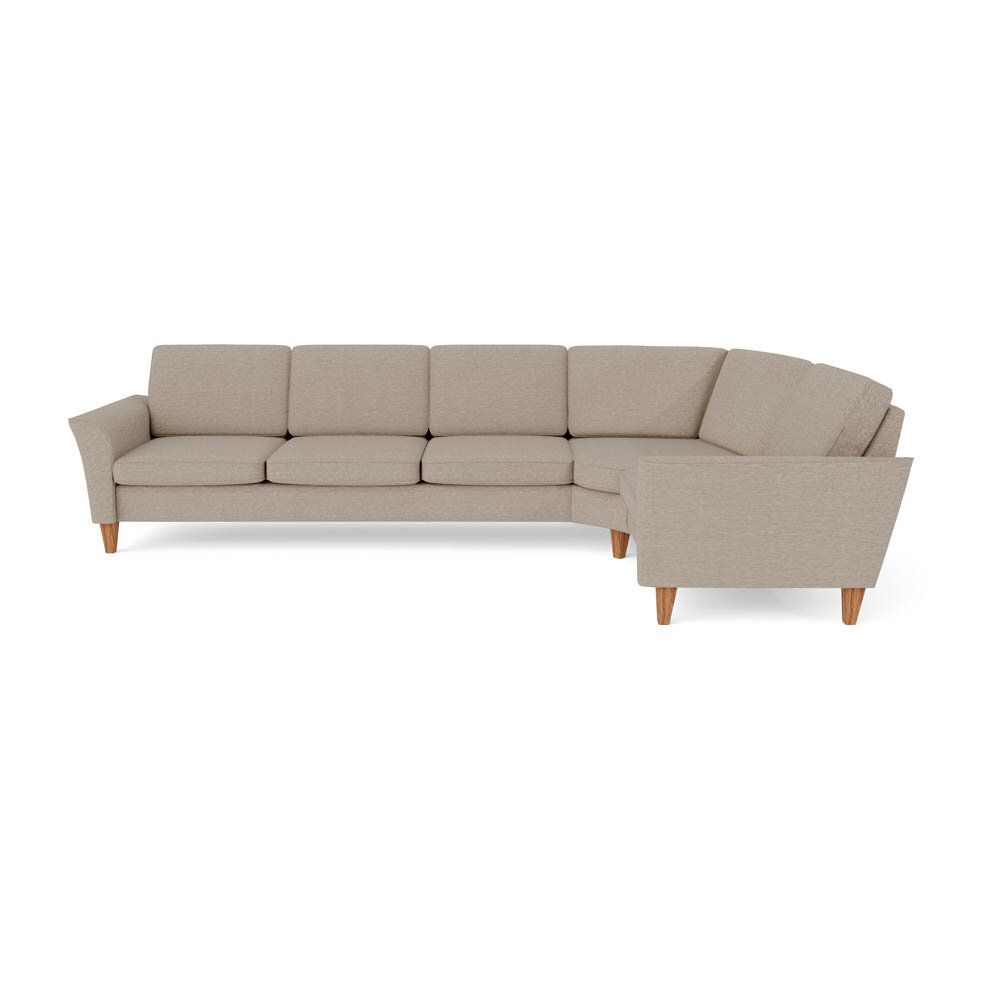 Miami 4-sits soffa svängd höger med träben