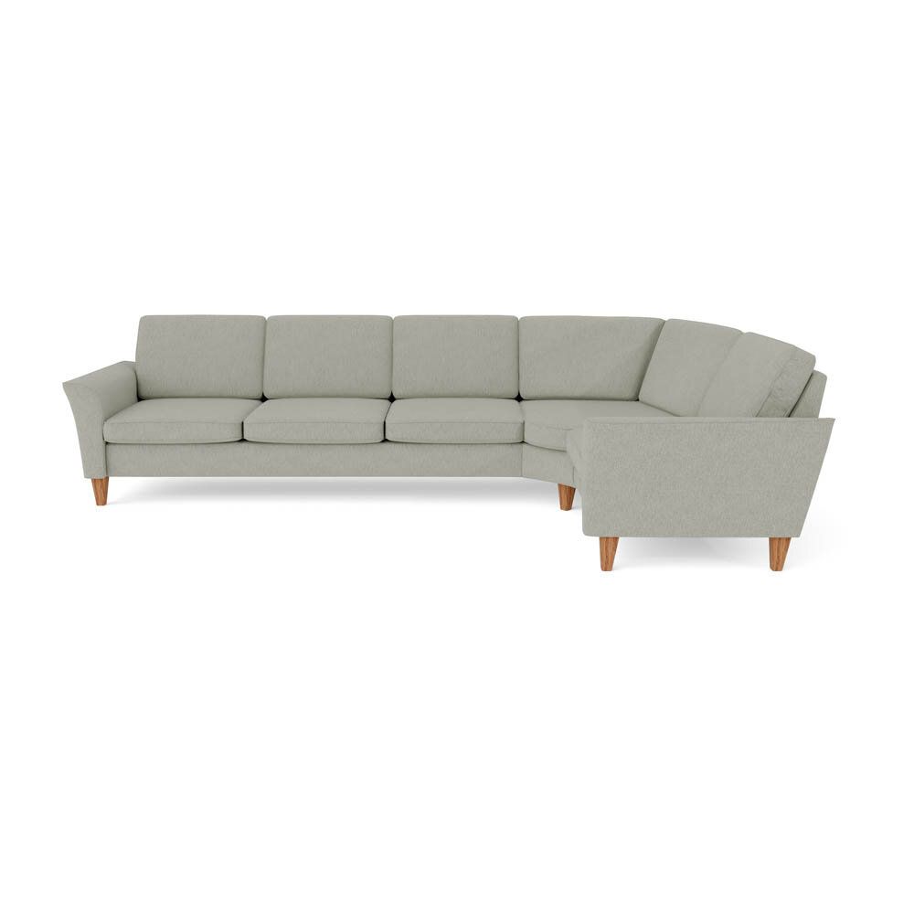 Miami 4-sits soffa svängd höger med träben