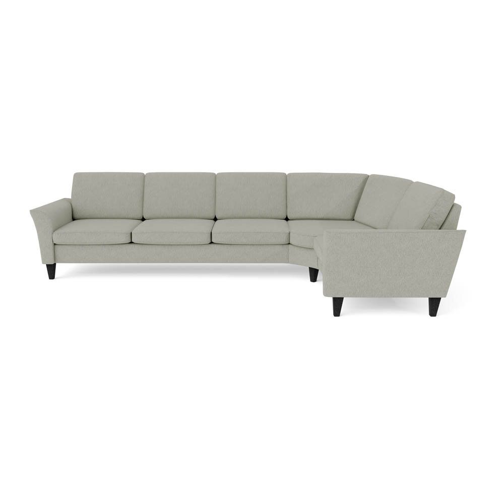 Miami 4-sits soffa svängd höger med svarta ben
