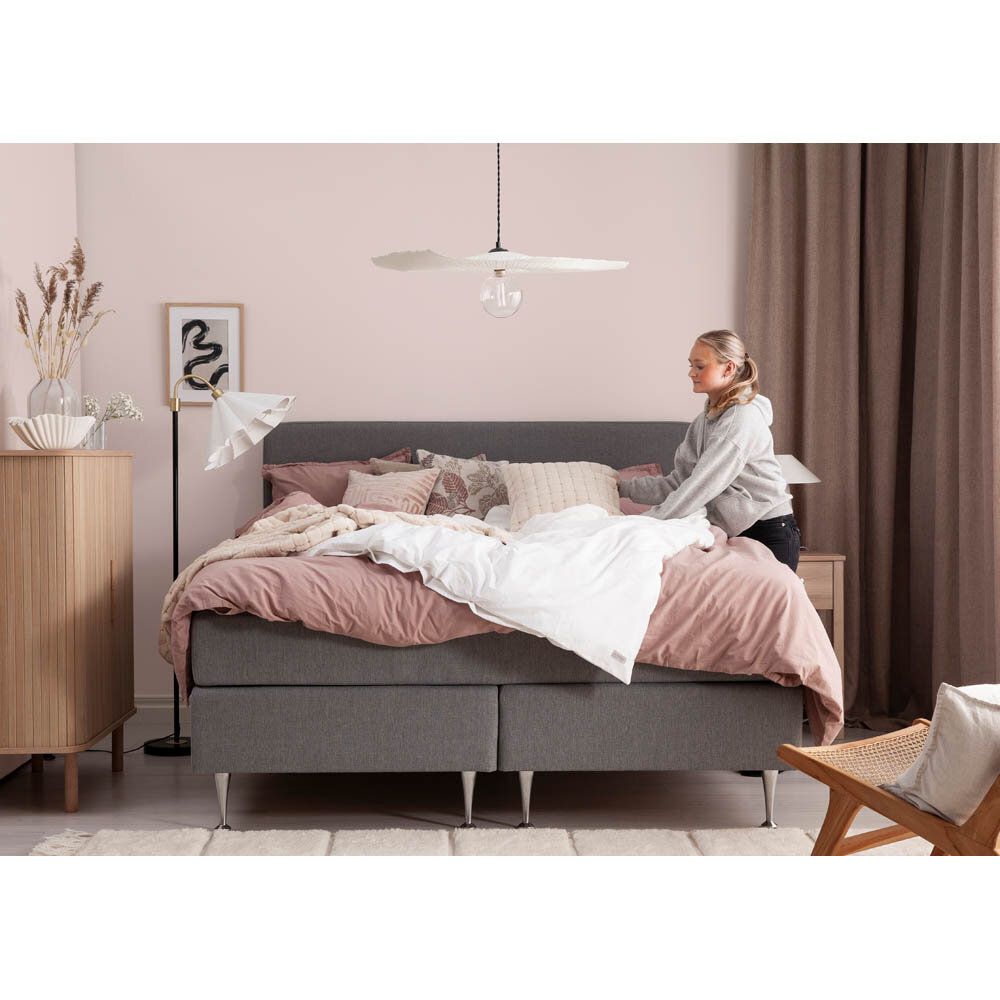 Paket: Kontinentalsäng Original 160x200 med bäddmadrass och sänggavel slät LED