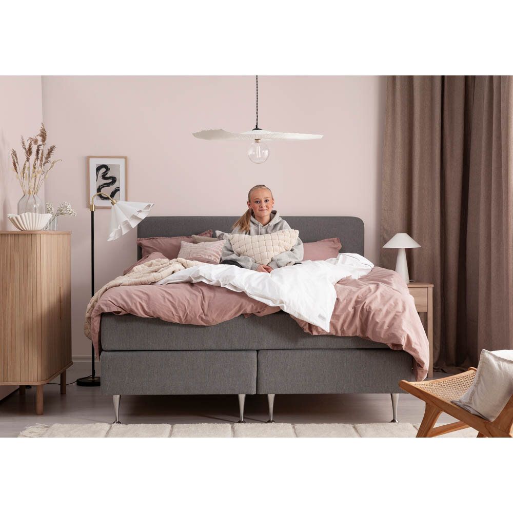 Paket: Kontinentalsäng Original 180x200 med bäddmadrass och sänggavel slät LED