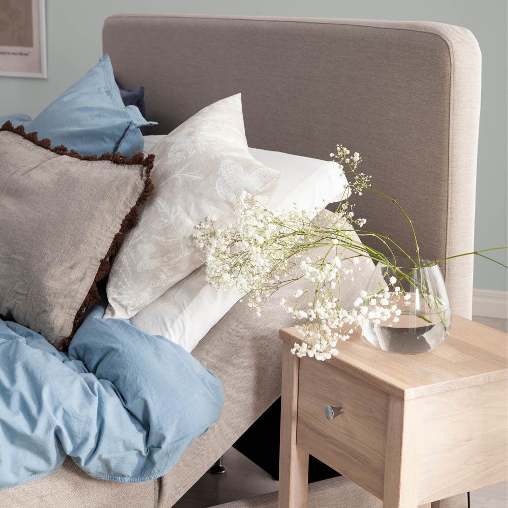 Paket: Ställbar säng Original 180x200 (2x90) med bäddmadrasser & gavel slät led