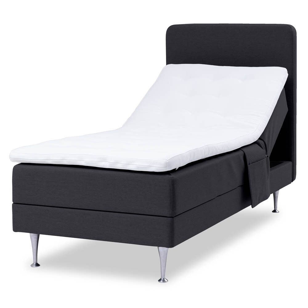 Paket: Ställbar säng Original 80x200 med bäddmadrass och sänggavel slät LED