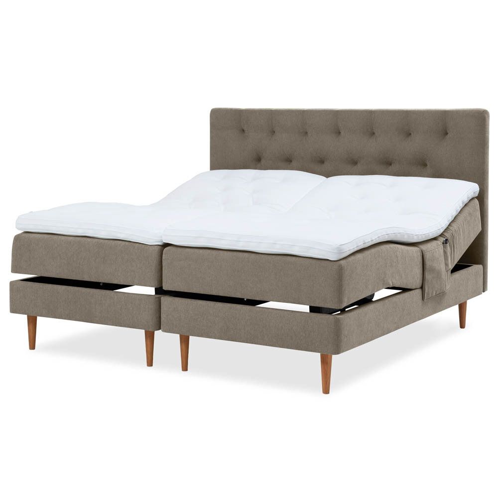 Paket: Ställbar säng Premium 180x200 (2x90) Scala med bäddmadrass och sänggavel