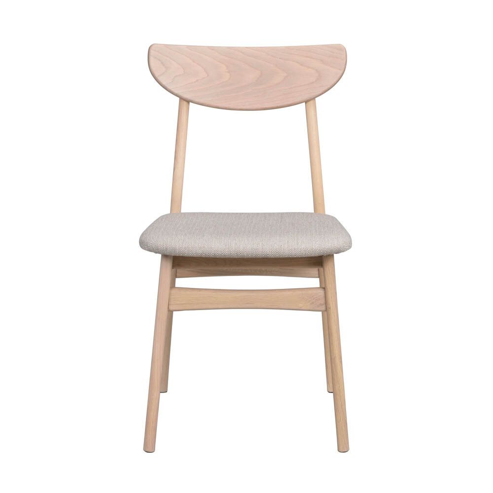 Rodham stol med grå-beige tyg