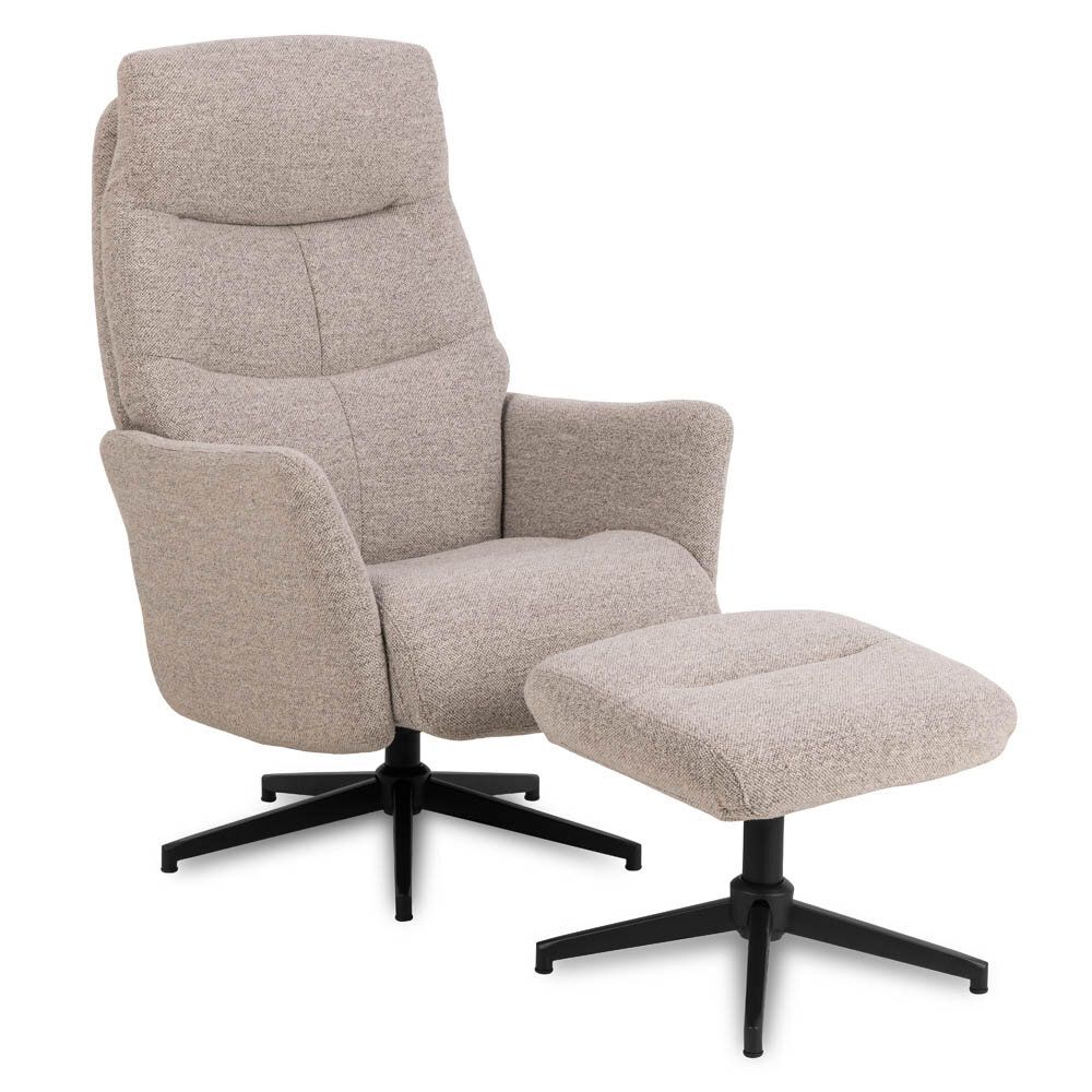 Stay snurrfåtölj med pall - Beige