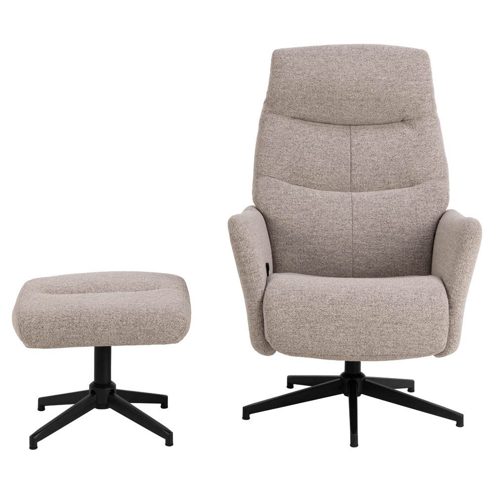 Stay snurrfåtölj med pall beige 2-pack