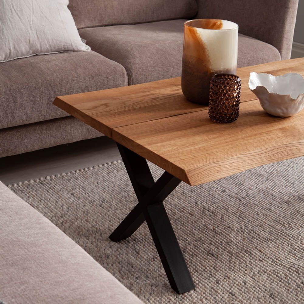 Westville soffbord 70x70 med X-ben