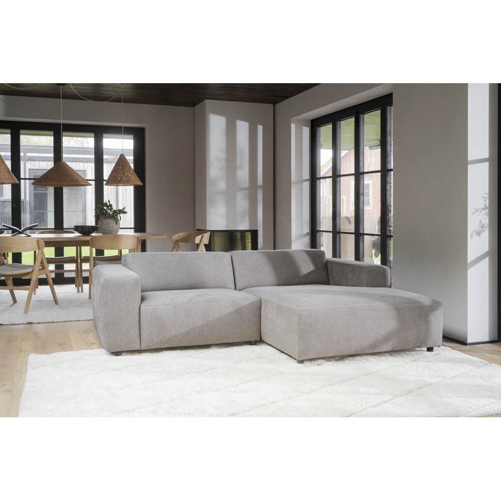 Willard 3-sitssoffa schäslong höger beige