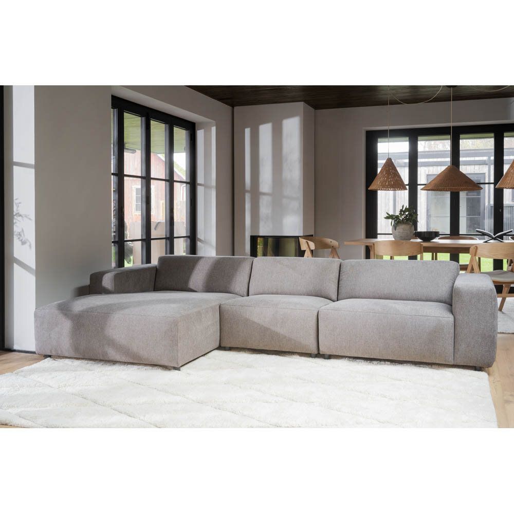 Willard 4-sitssoffa schäslong vänster beige