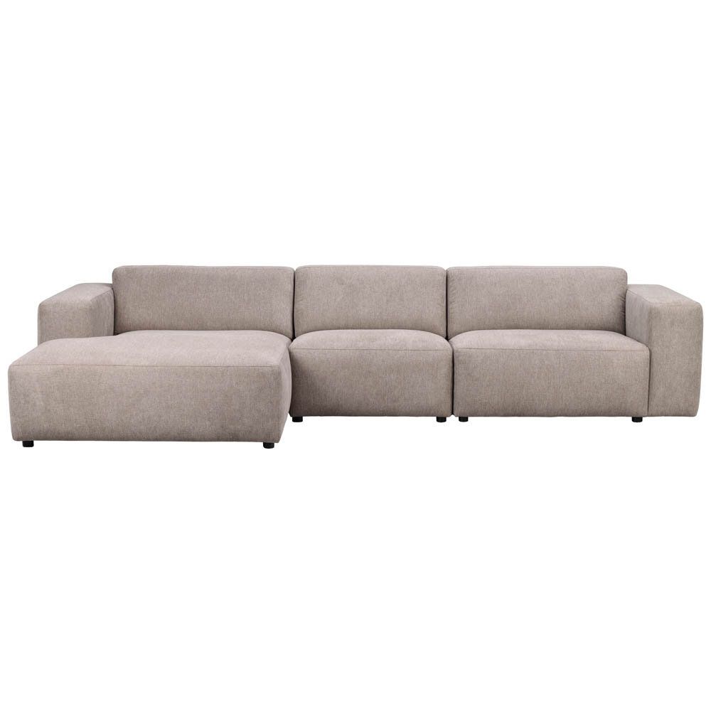 Willard 4-sitssoffa schäslong vänster beige