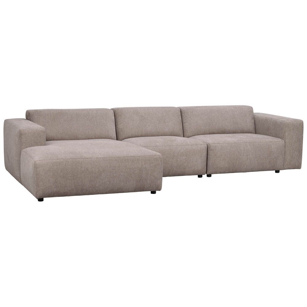 Willard 4-sitssoffa schäslong vänster beige