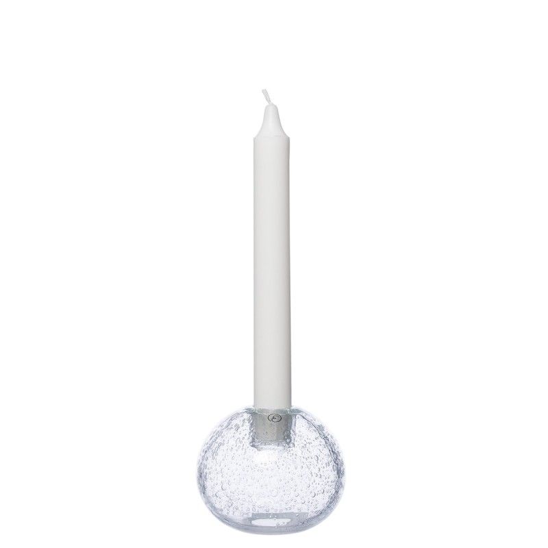 Ljusstake glas klar Medium