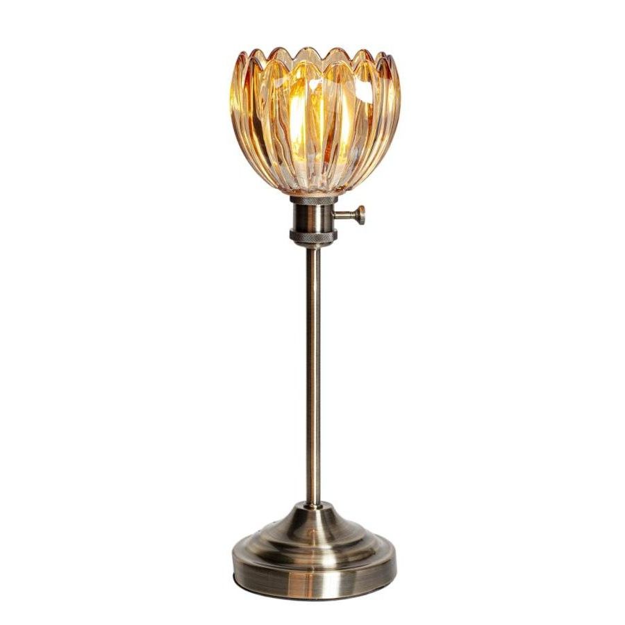 Nora amber bordslampa