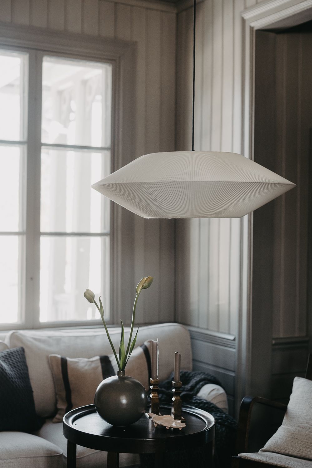 Pollux D58 plisserad off-white