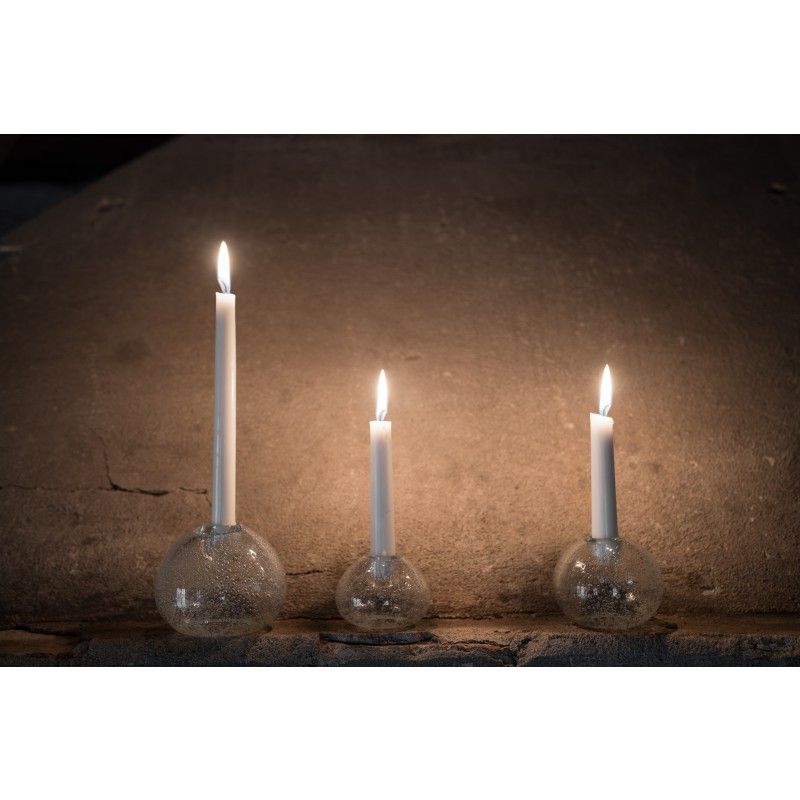 Ljusstake glas klar Large