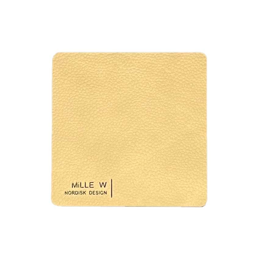 Rektangulärt glasunderlägg - Beige