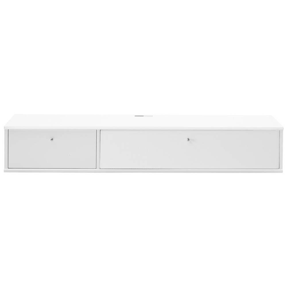 Mistral TV-bänk med träluckor 133 cm vit