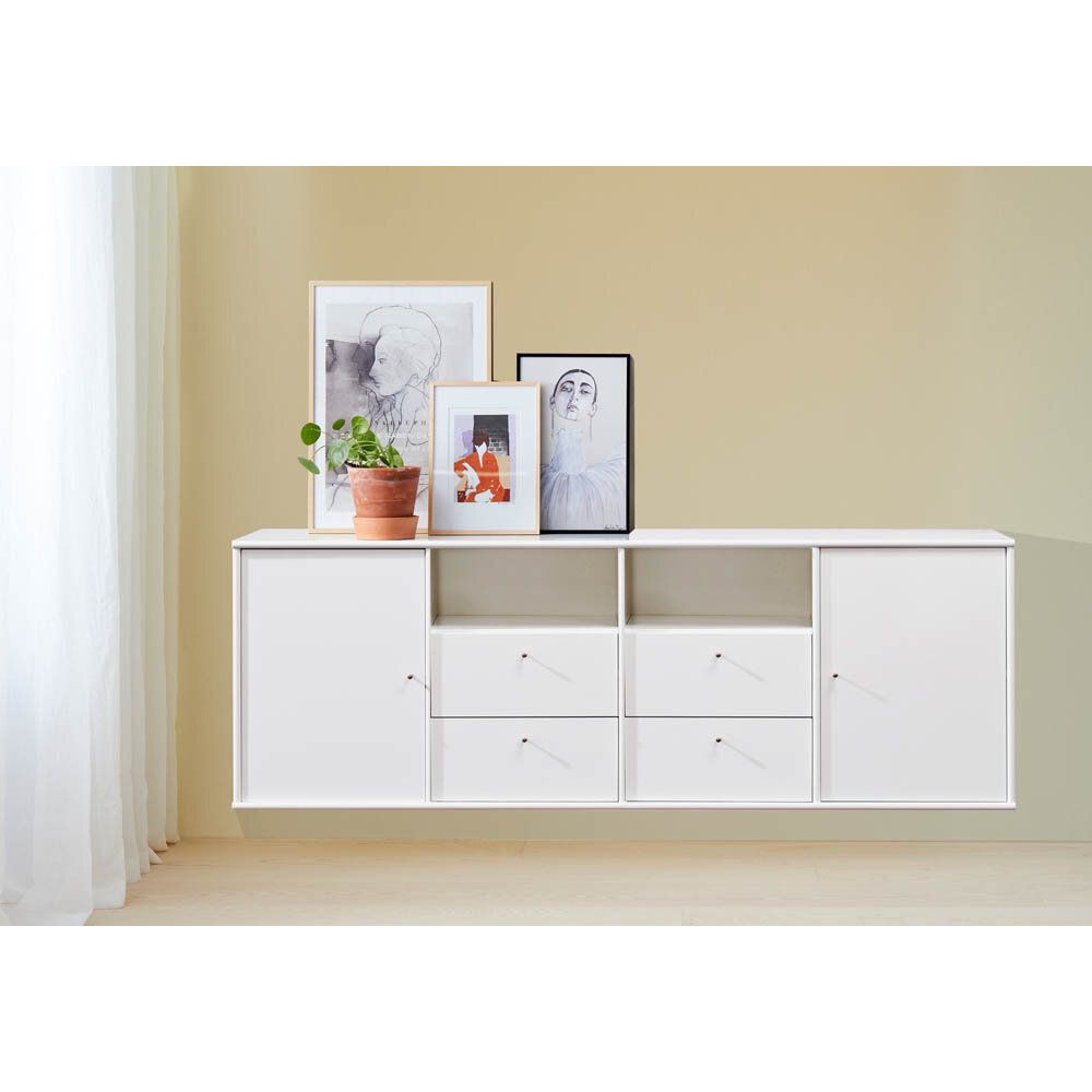 Mistral sideboard med skåp/lådor 176 cm vit