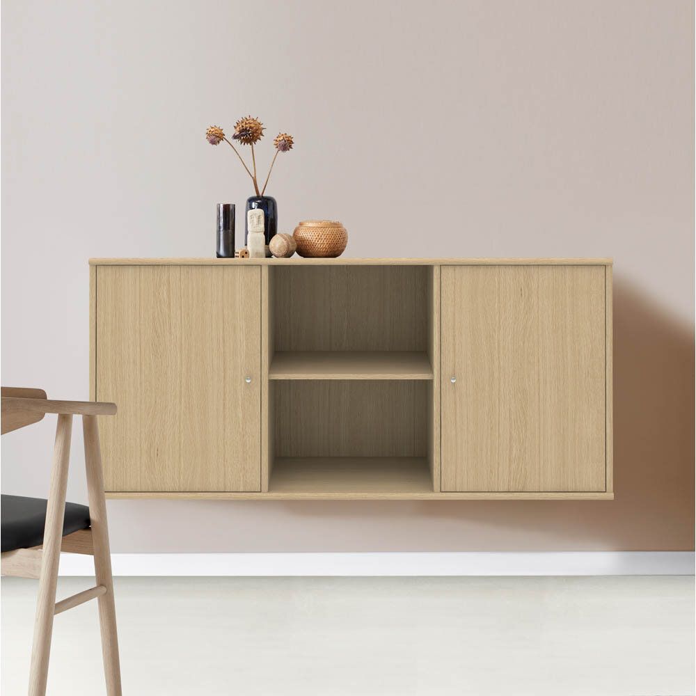 Mistral sideboard med skåp/hylla 133 cm vitpigmenterad