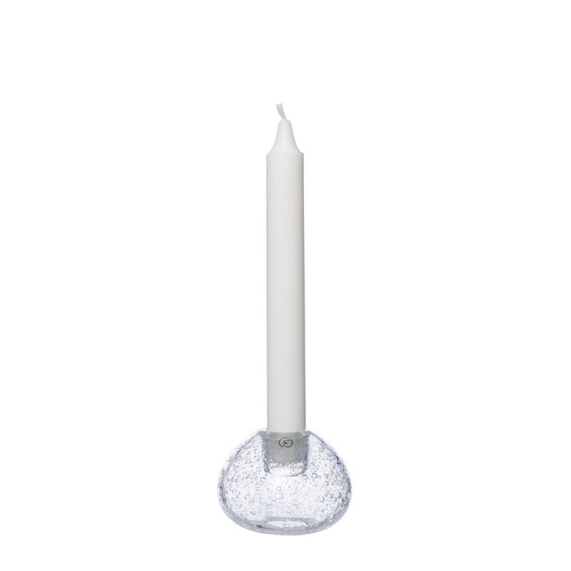 Ljusstake glas klar small