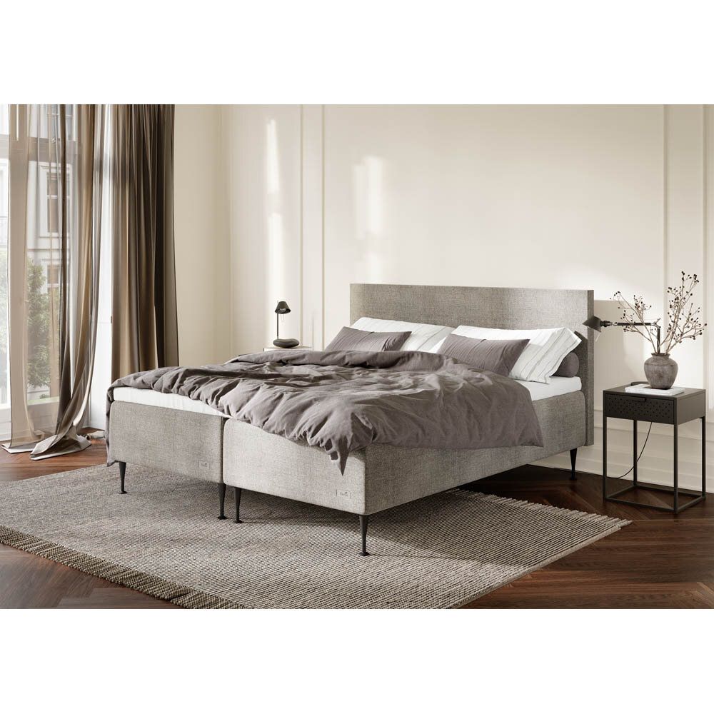 Ramsäng Ekens ELEGANS 2st 90x200 Struktur med bäddmadrass & gavel
