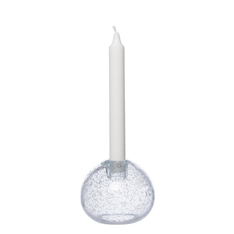 Ljusstake glas klar Large