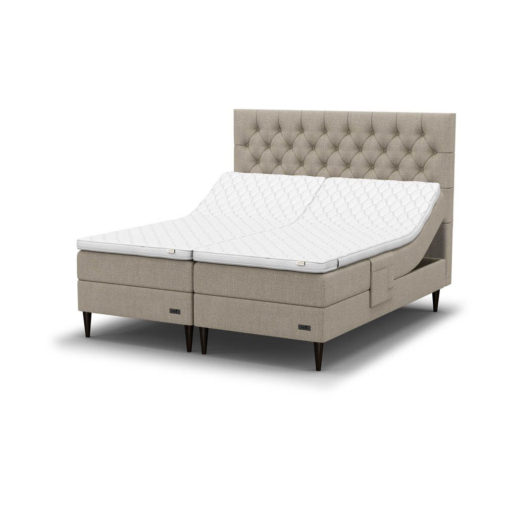 Ställbar säng Ekens ELEGANS 2st 90x200 Struktur med bäddmadrass & gavel