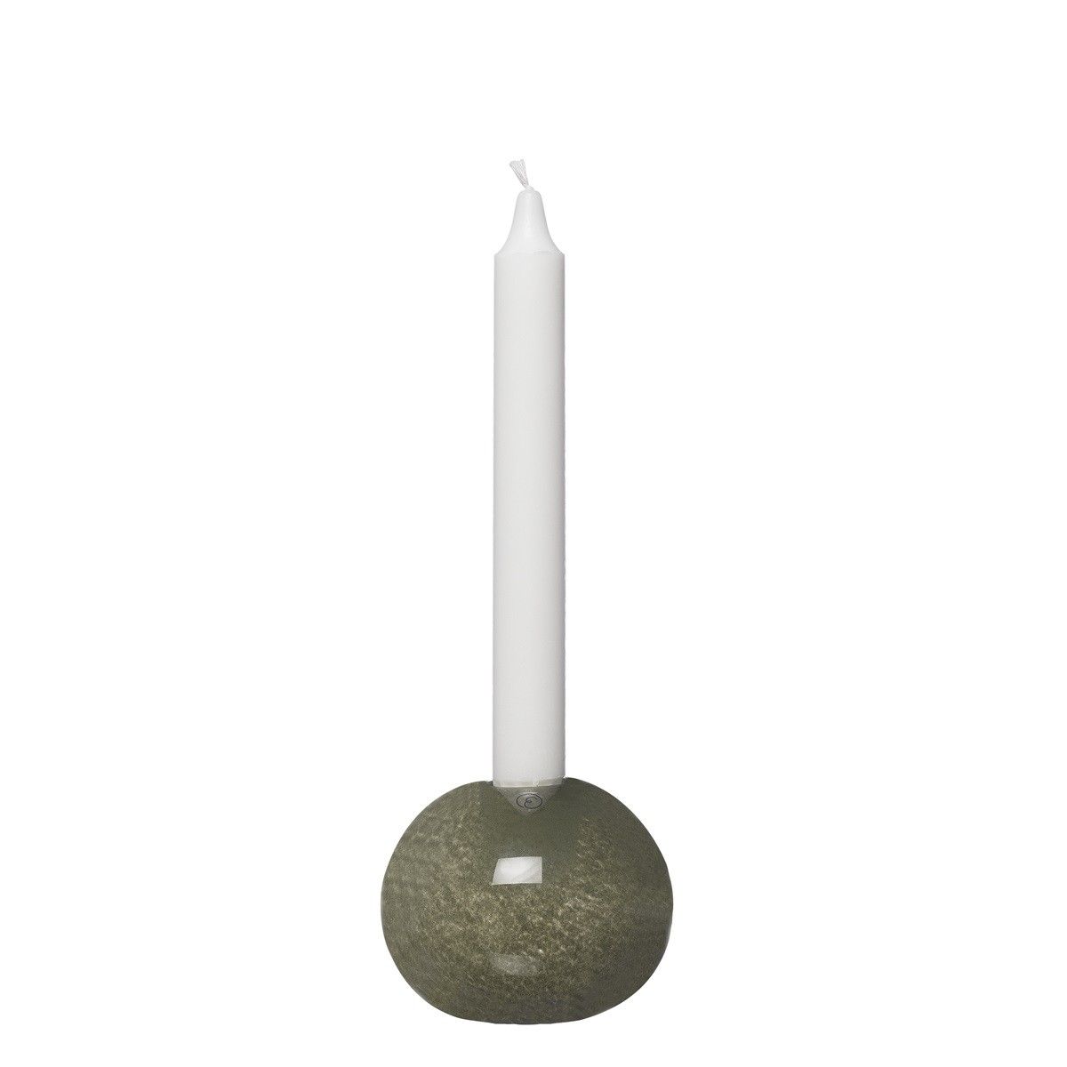 Ljusstake glas grön large