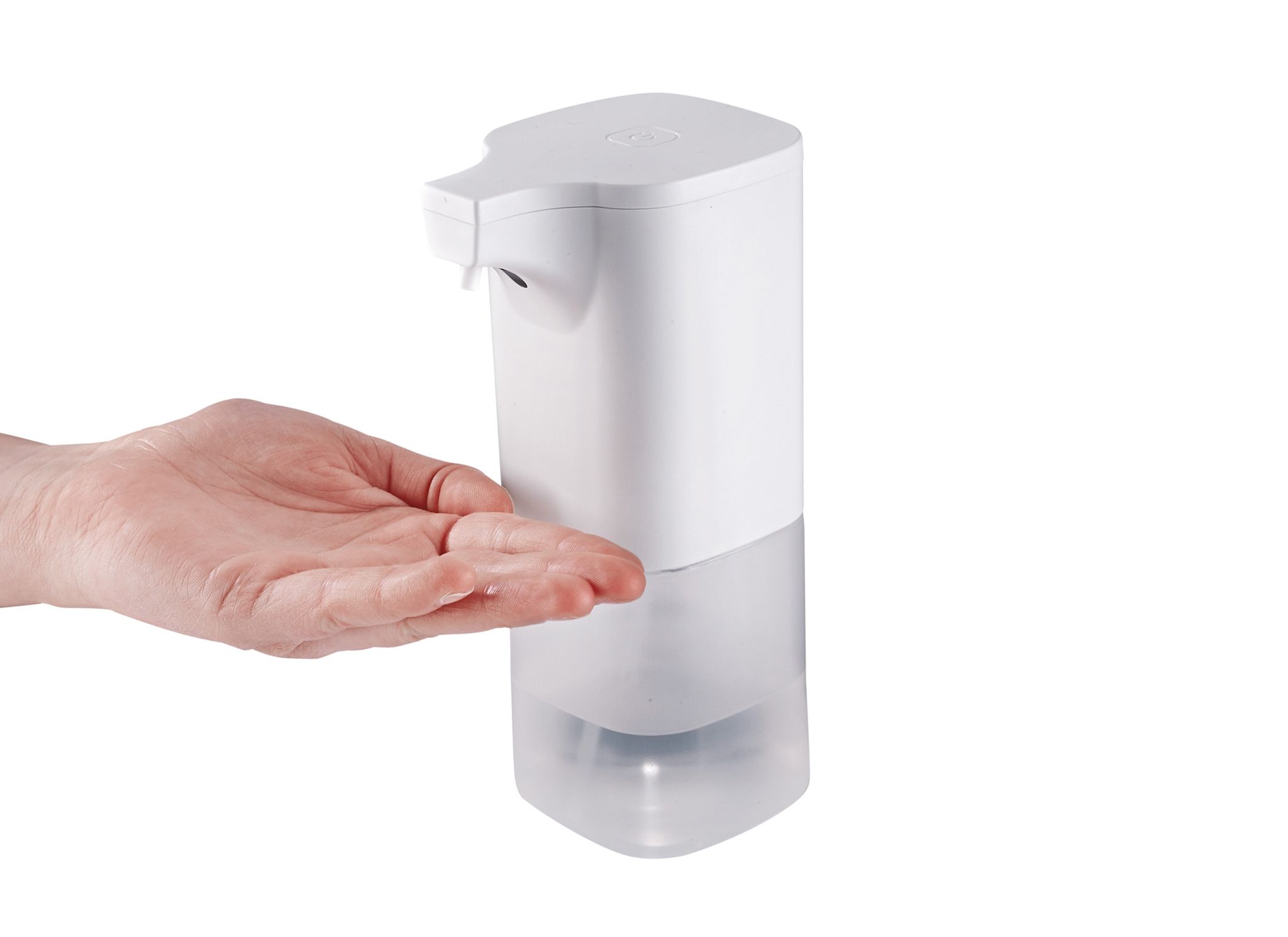 Dispenser K&M för desinfektionsmedel 80385, Vit, batteridriven, sensor