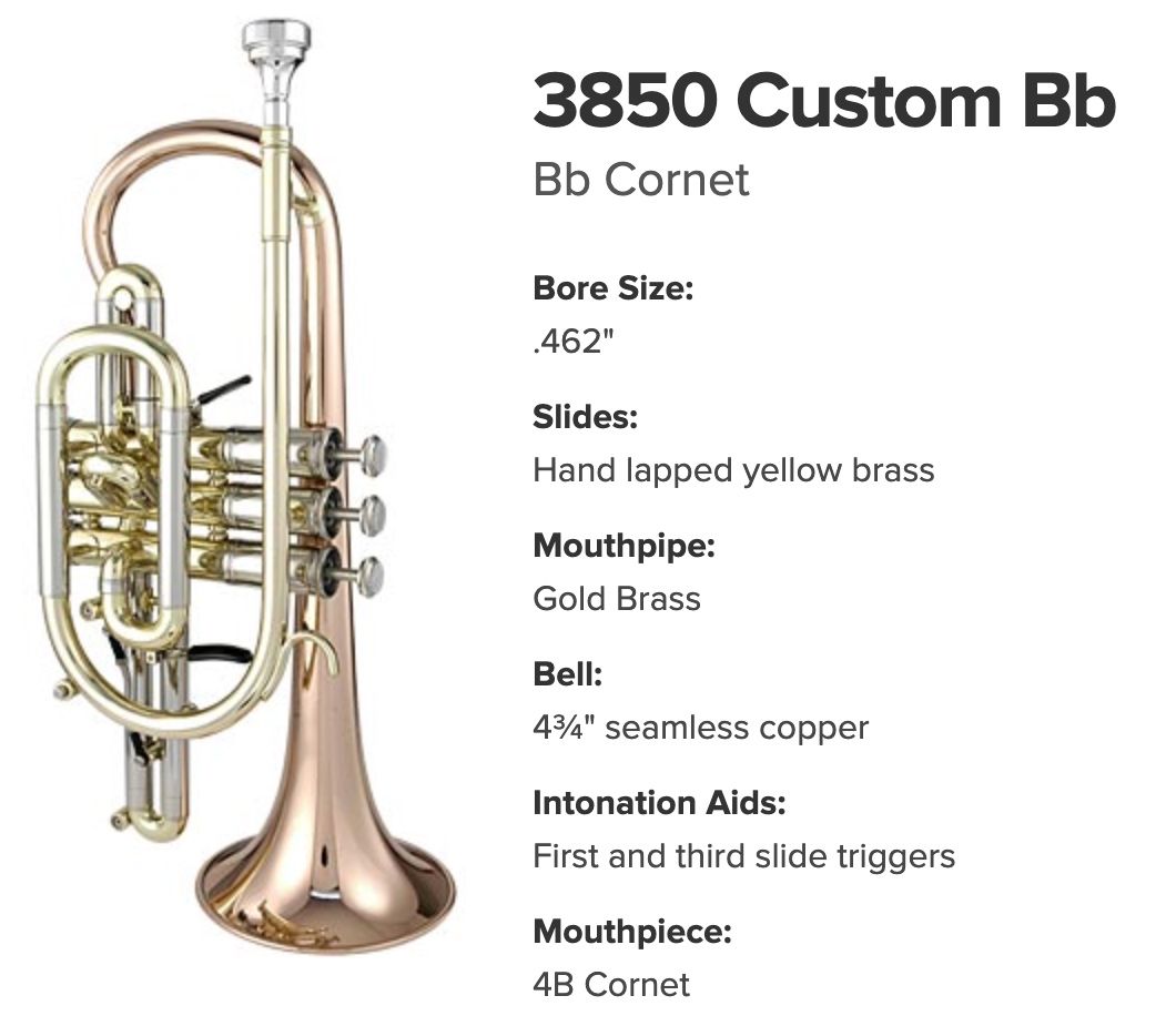 Kornett Getzen 3850 Custom (L) Lack
