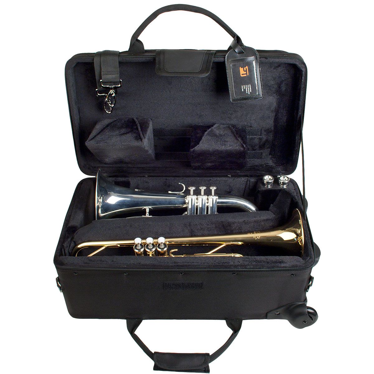 Etui Protec Trumpet/Tillbehör Combo Svart, hjul (Mike Wax)