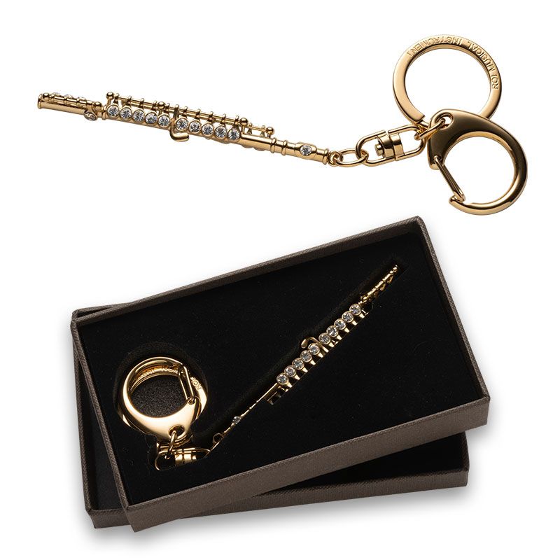 Nyckelring Flöjt Roi Guld/Swarovskistenar - Guld/Swarovkystenar