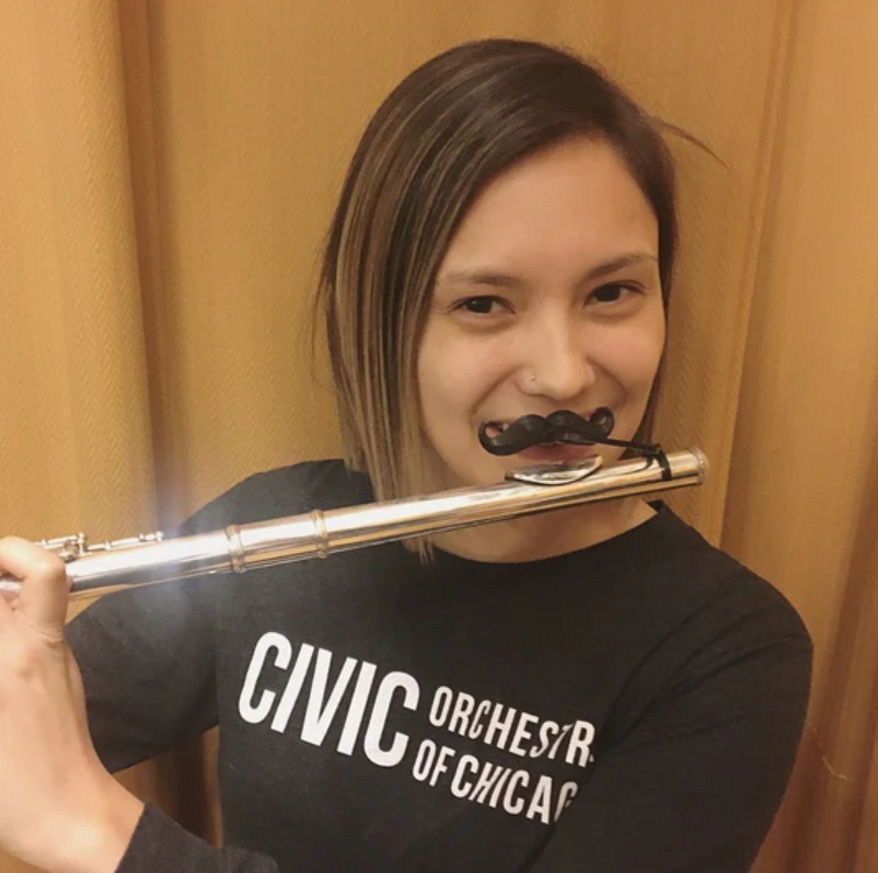 Brasstache clip-on - Flöjt