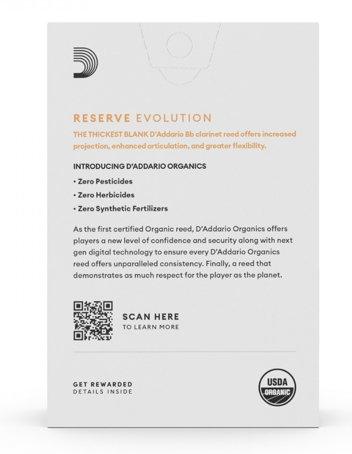 Rör D'Addario Organic Reserve Evolution Bb-Klarinett