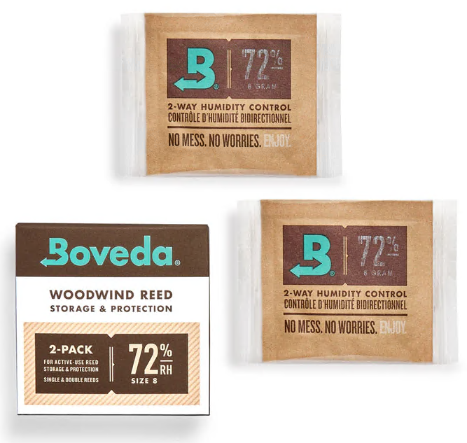 Fuktkontroll Boveda 72% storlek 8, 2-pack (för rörblad)