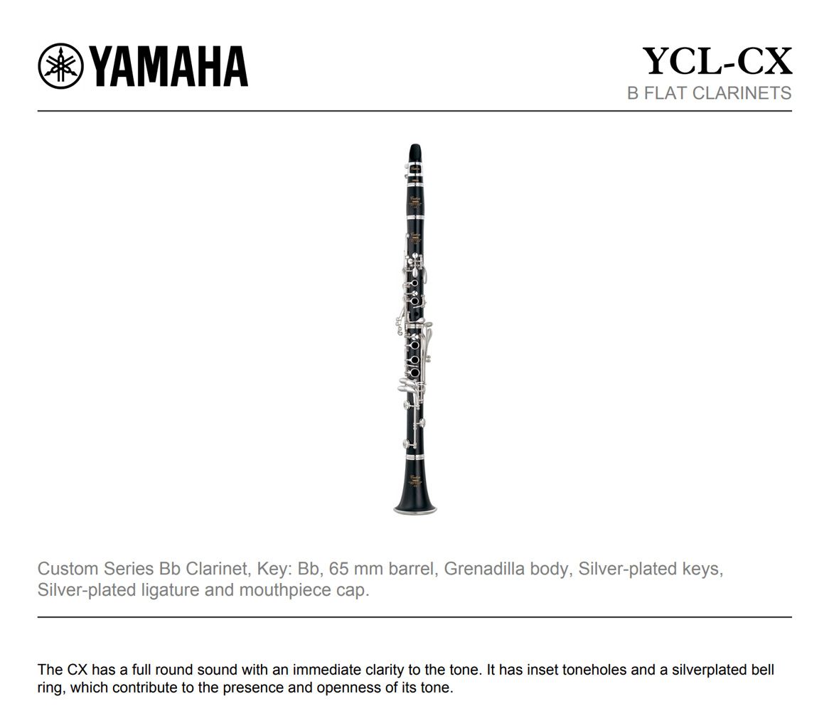 Klarinett Yamaha YCL-CX