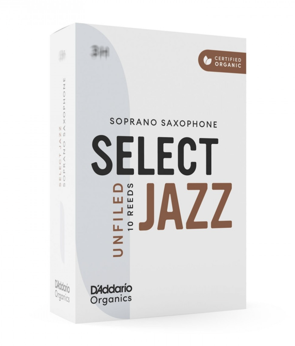 Rör D'Addario Organic Select Jazz Sopransax Unfiled 10-p.