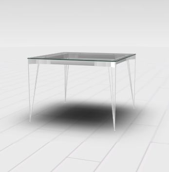 Viiva ruokapöytä 104 x 104 cm, lasi