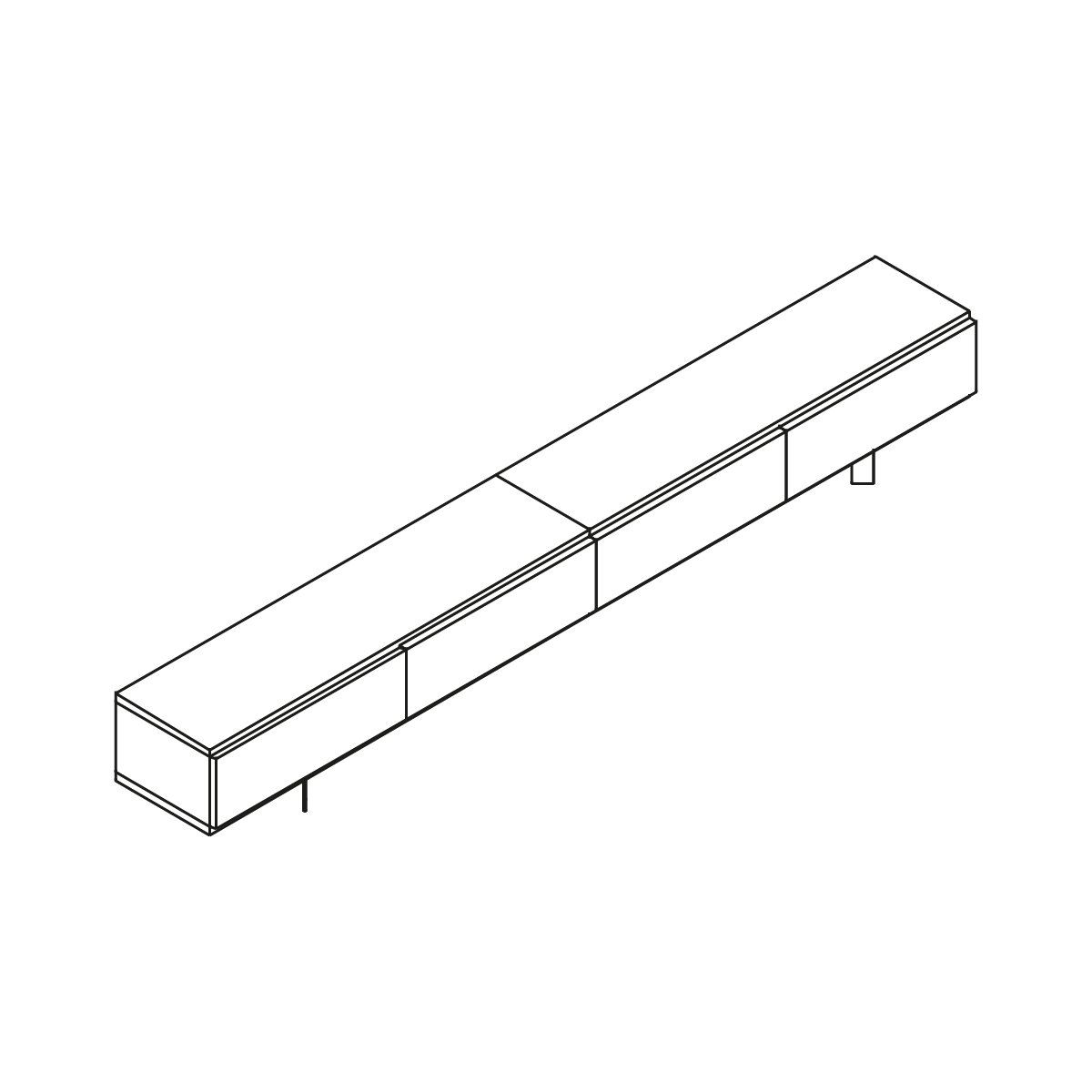 Mup-taso Nelitele-viistojaloin L 312 S 39 K 42,5 cm