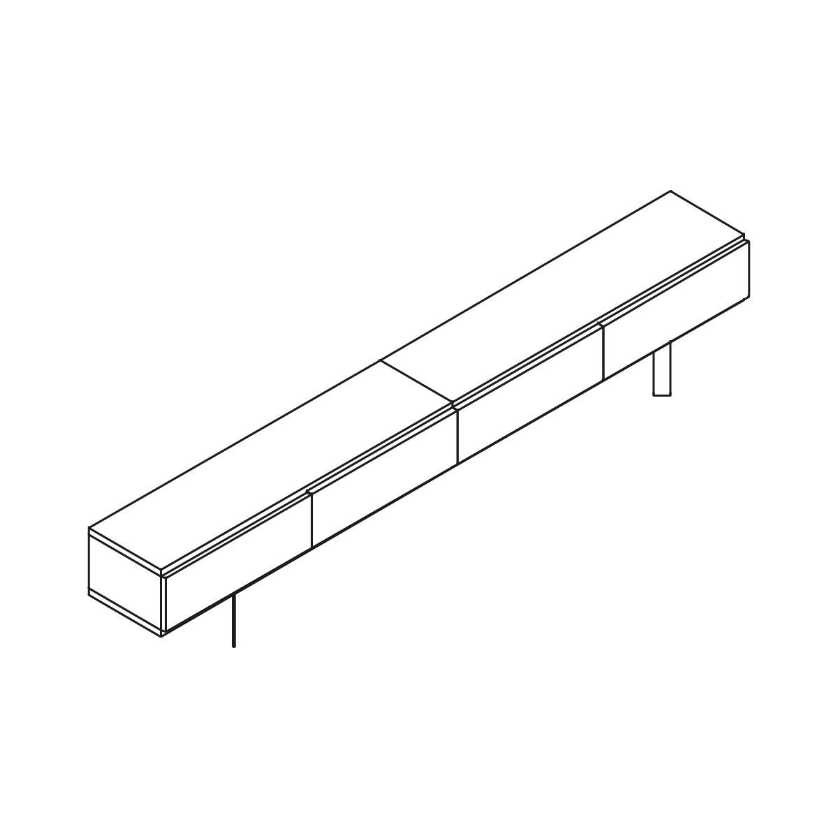 Mup-taso Nelitele-viistojaloin L 312 S 39 K 55,5 cm