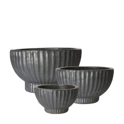 FEDORA Kruka 3/S Svart Matt - Svart Melerad - 41x25 53x32 65x39cm