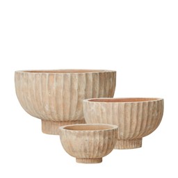 FEDORA Kruka 3/S Antik Terrakotta - Antik Terrakotta - 65x39 53x32 41x25cm